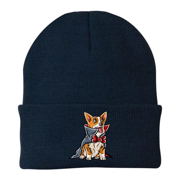 Corgi Happy Halloween Costume Vampire Gift Knit Cap Winter Beanie