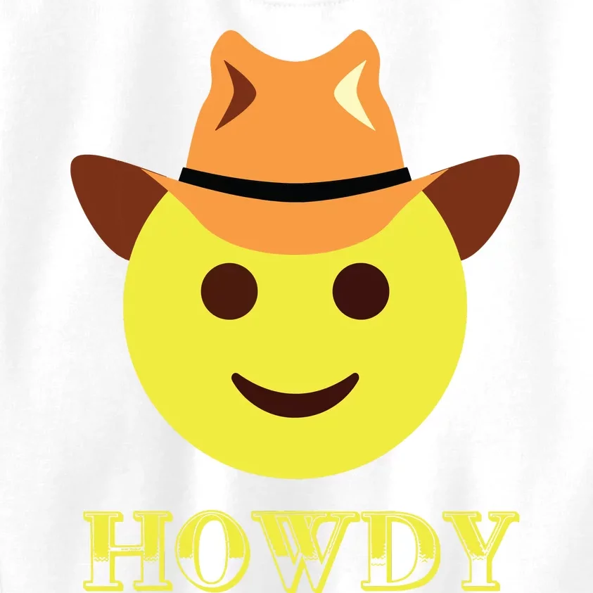 Cowboy Howdy Hat Emoticon Face Yeehaw For Cowboy Lover Kids Sweatshirt