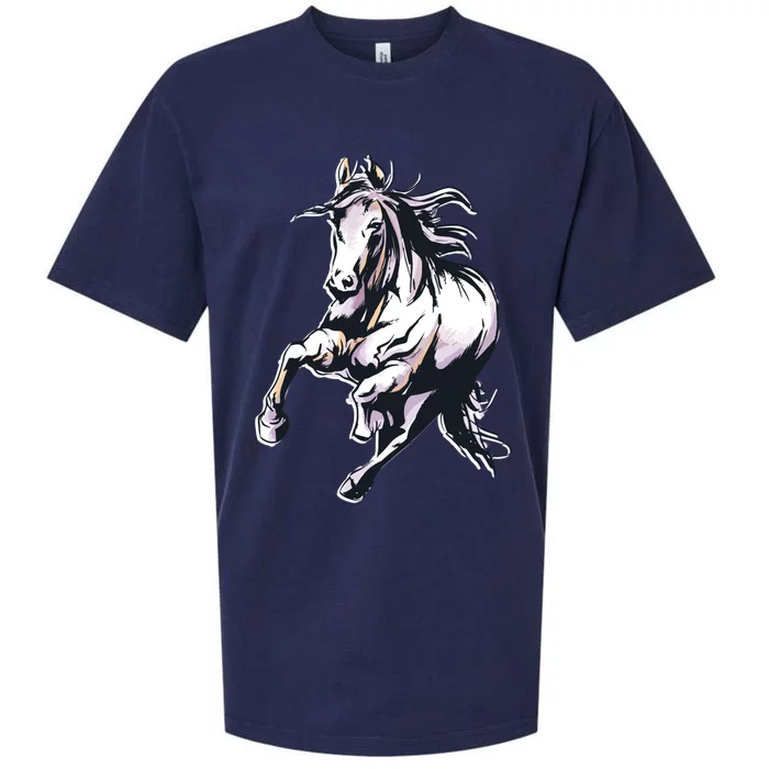 Colored Horse Horseback Riding Great Gift Sueded Cloud Jersey T-Shirt