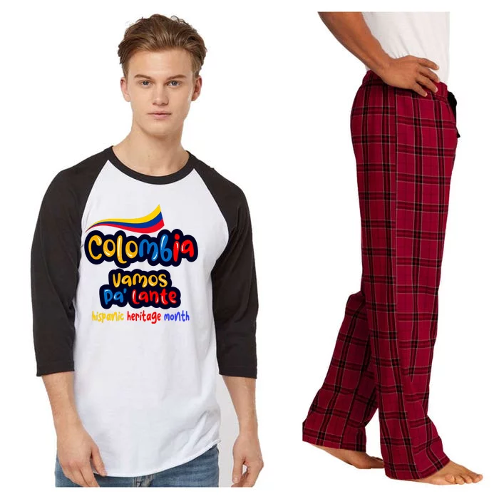 Colombia Hispanic Heritage Raglan Sleeve Pajama Set