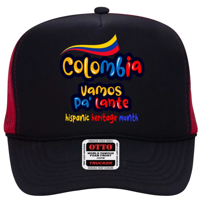 Colombia Hispanic Heritage High Crown Mesh Trucker Hat