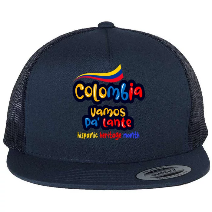 Colombia Hispanic Heritage Flat Bill Trucker Hat