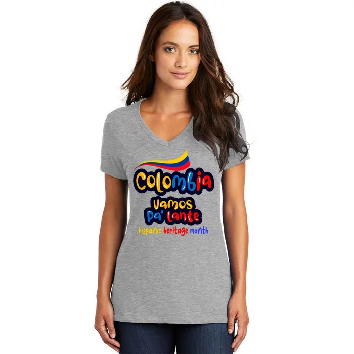 Colombia Hispanic Heritage Women's V-Neck T-Shirt