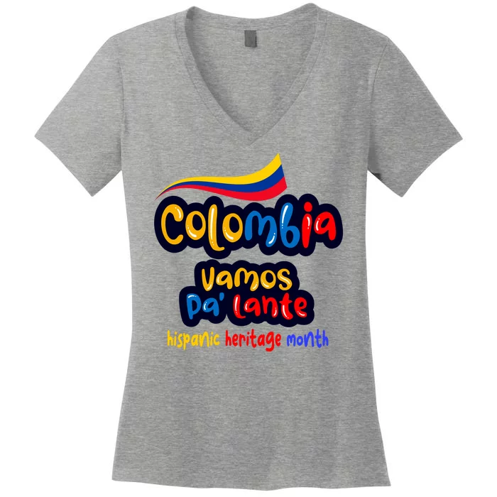 Colombia Hispanic Heritage Women's V-Neck T-Shirt