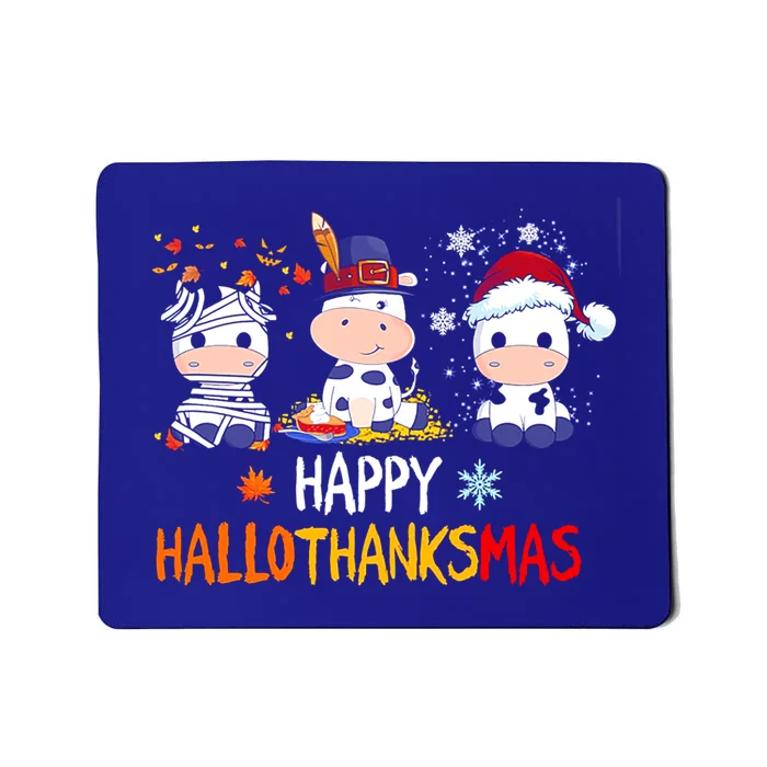 Cow Halloween Happy Hallothanksmas Funny Gift Mousepad