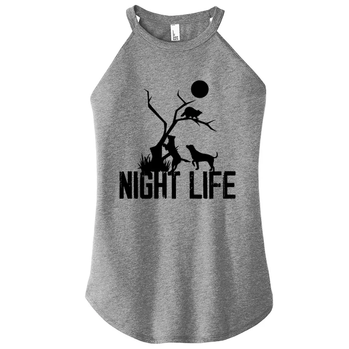 Coon Hound Hunting Night Life Hunting Dog Coon Hunting Funny Gift Women’s Perfect Tri Rocker Tank