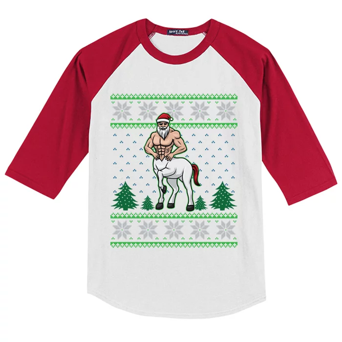 Centaur Half Half Horse Greek Mythology Cool Christmas Gift Kids Colorblock Raglan Jersey