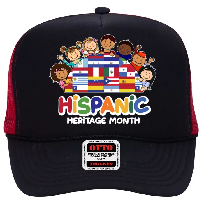 Cute Hispanic Heritage Month High Crown Mesh Trucker Hat