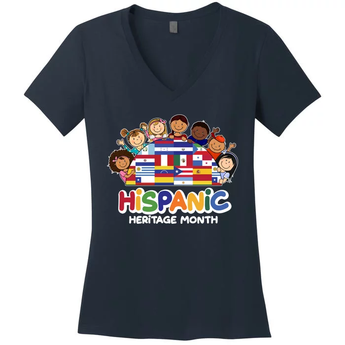 Cute Hispanic Heritage Month Women's V-Neck T-Shirt