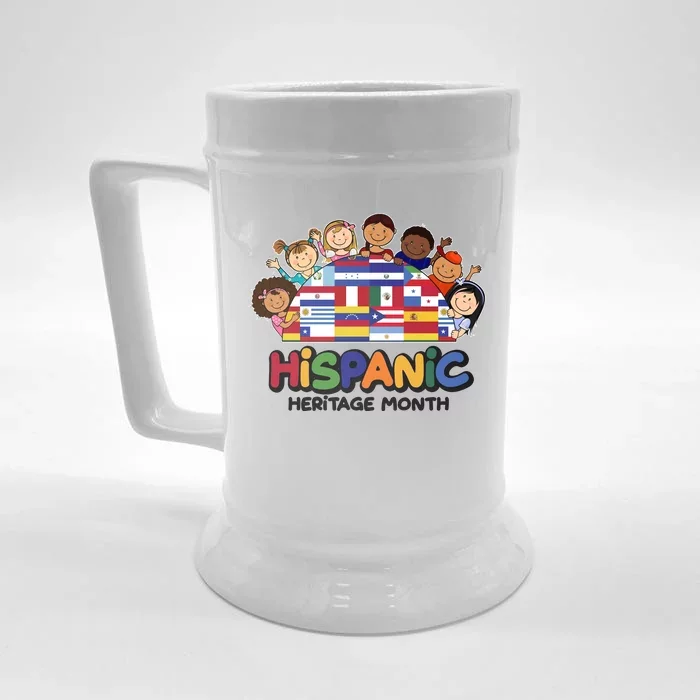 Cute Hispanic Heritage Month Front & Back Beer Stein