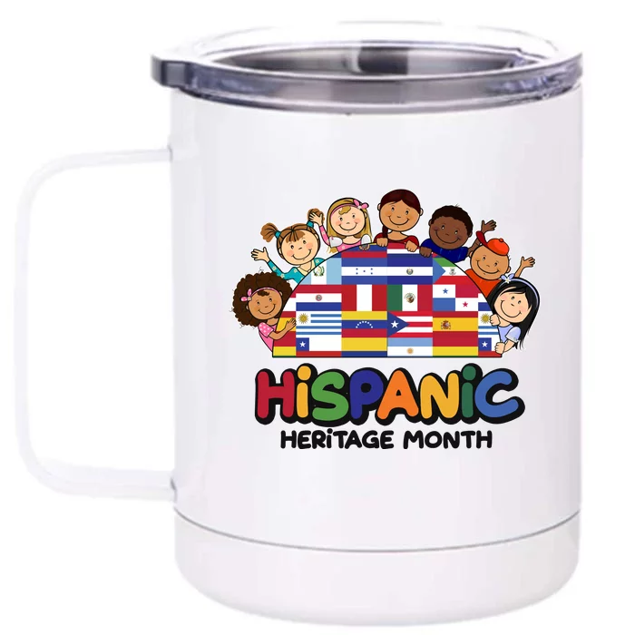 Cute Hispanic Heritage Month Front & Back 12oz Stainless Steel Tumbler Cup