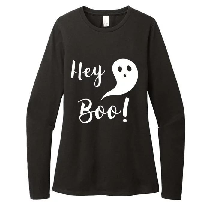 Cute Halloween Hey Boo Gift Womens CVC Long Sleeve Shirt