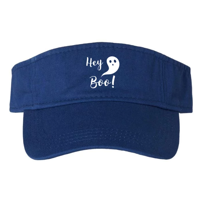 Cute Halloween Hey Boo Gift Valucap Bio-Washed Visor