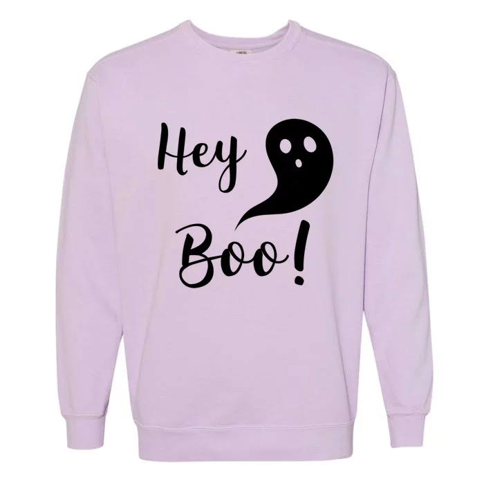 Cute Halloween Hey Boo Gift Garment-Dyed Sweatshirt