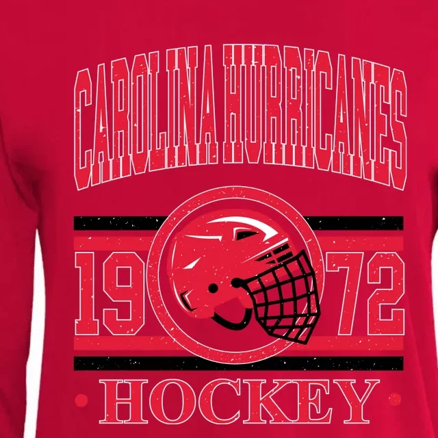 Carolina Hurricanes Hockey Team Supporter Womens Cotton Relaxed Long Sleeve T-Shirt