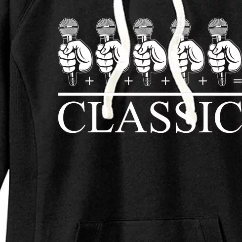 Classic Hip Hop Mic Women's Fleece Hoodie