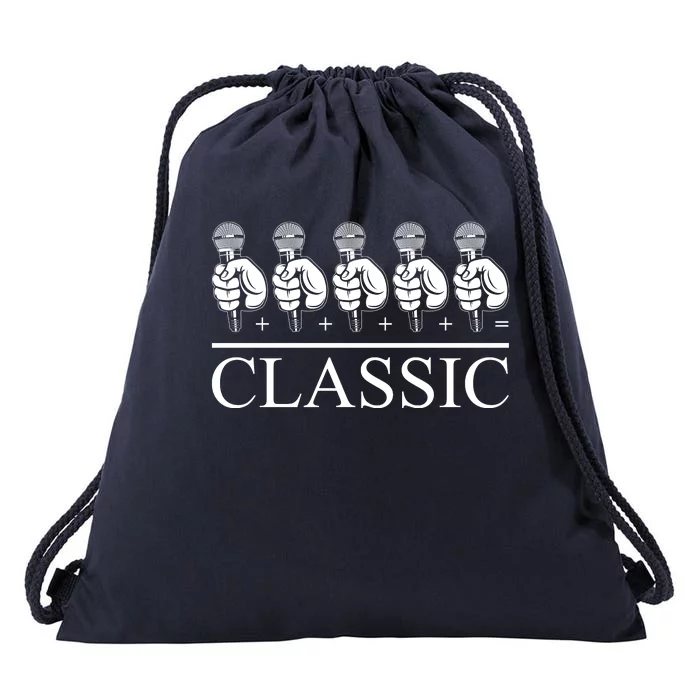 Classic Hip Hop Mic Drawstring Bag