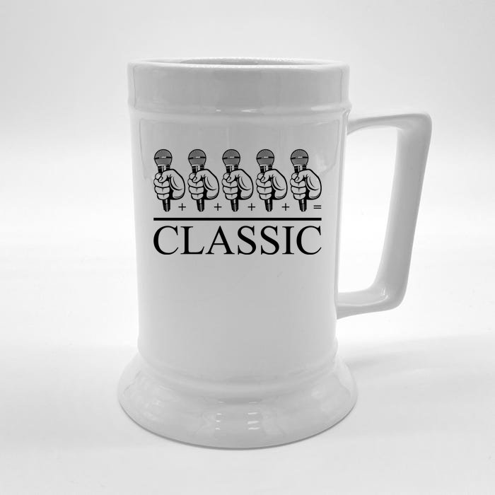 Classic Hip Hop Mic Front & Back Beer Stein