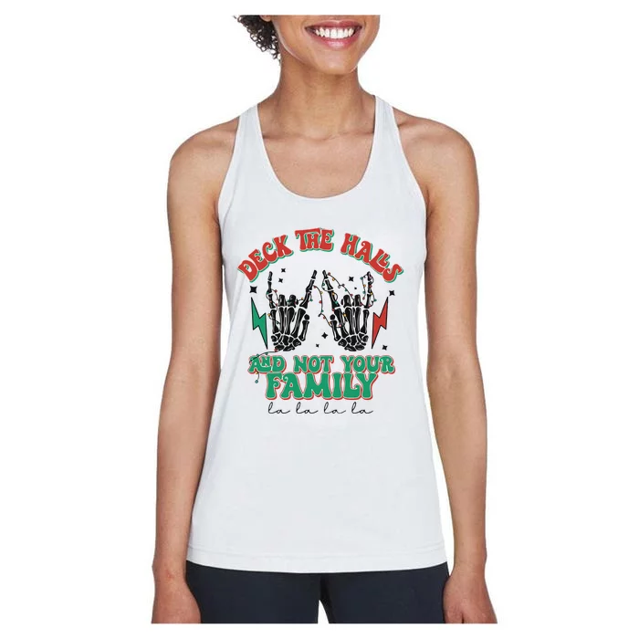 Christmas Happy Holidays Funny Christmas Family Women's Racerback Tank