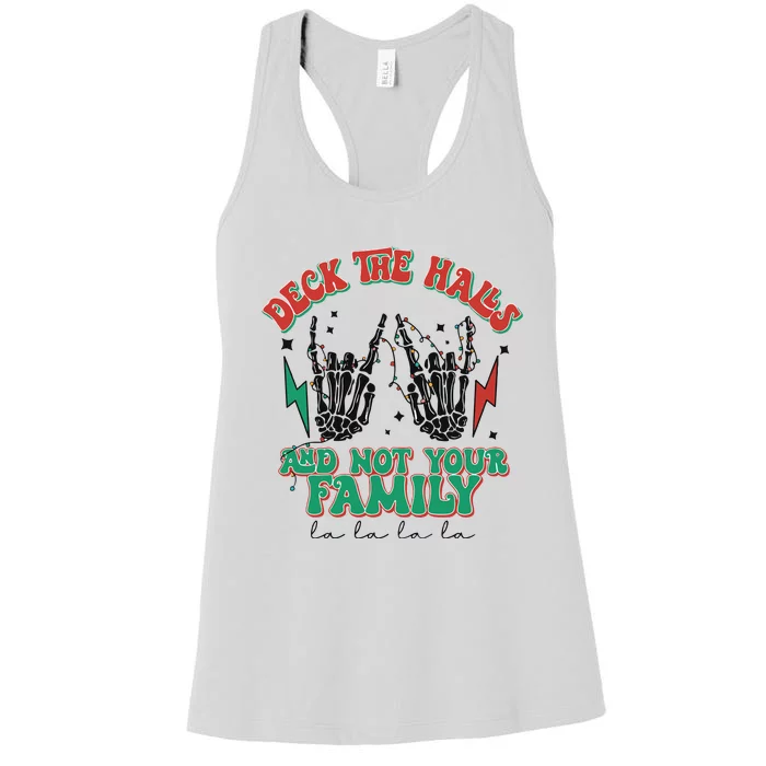 Christmas Happy Holidays Funny Christmas Family Women's Racerback Tank