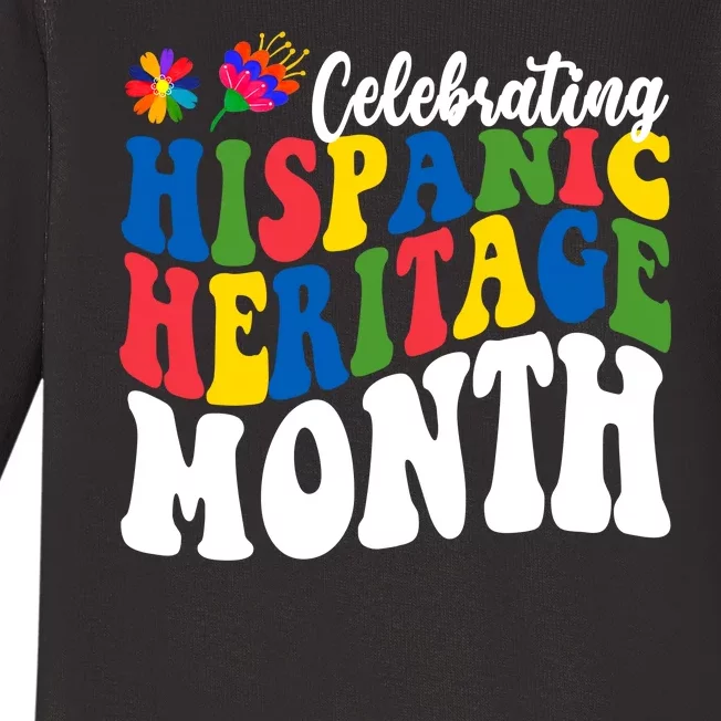 Celebrating Hispanic Heritage Month Colorful Baby Long Sleeve Bodysuit