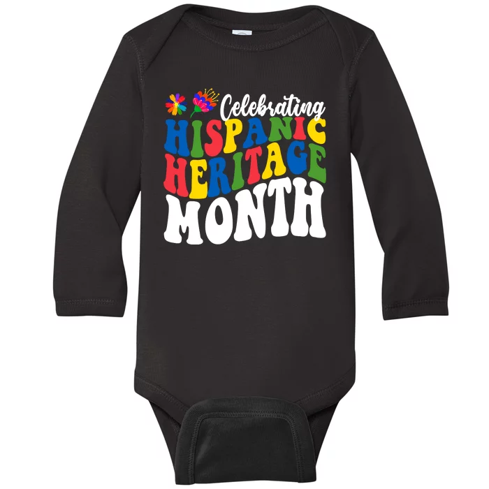 Celebrating Hispanic Heritage Month Colorful Baby Long Sleeve Bodysuit