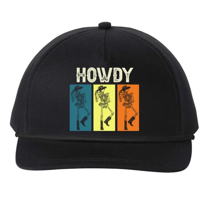 Cow Howdy Horse Rider Western Cool Derby Horse Racing Gift Snapback Five-Panel Rope Hat