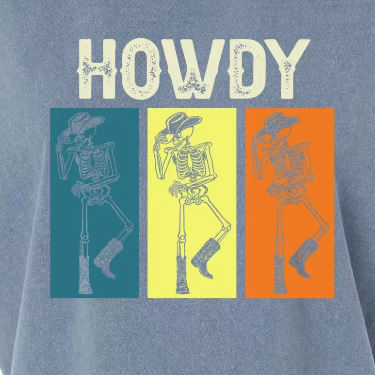 Cow Howdy Horse Rider Western Cool Derby Horse Racing Gift Garment-Dyed Women's Muscle Tee