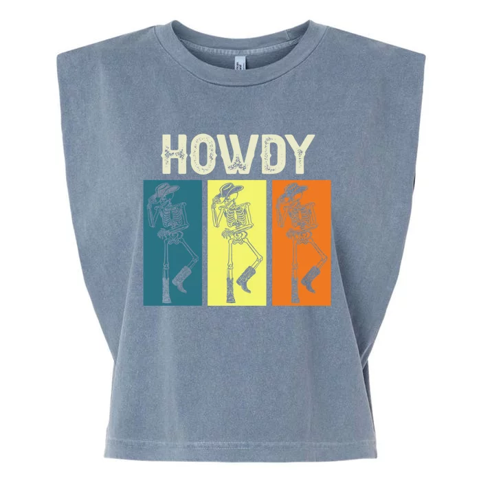 Cow Howdy Horse Rider Western Cool Derby Horse Racing Gift Garment-Dyed Women's Muscle Tee