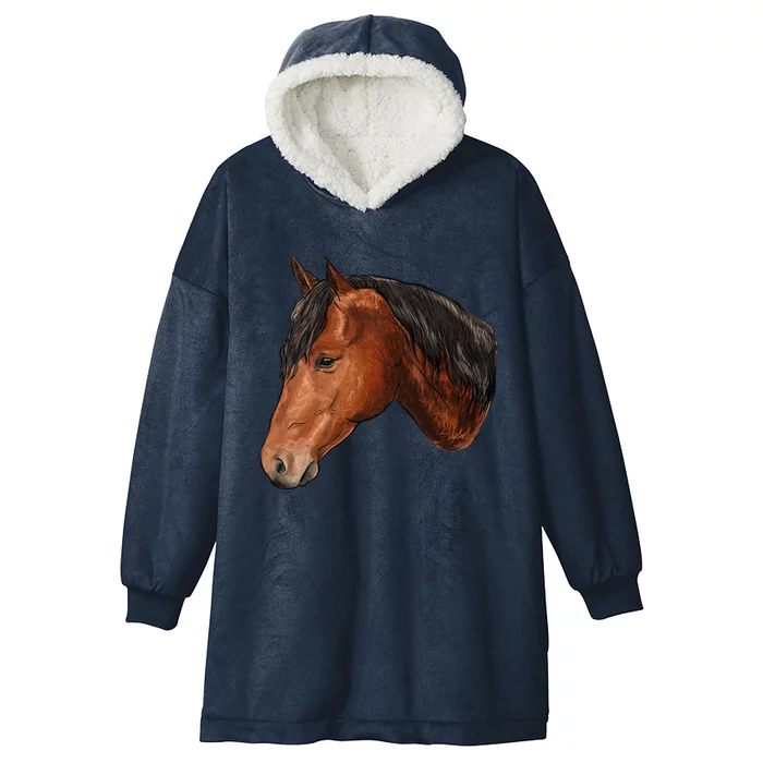 Cute Horse Head Hooded Wearable Blanket