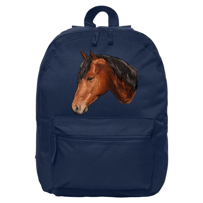 Cute Horse Head 16 in Basic Backpack