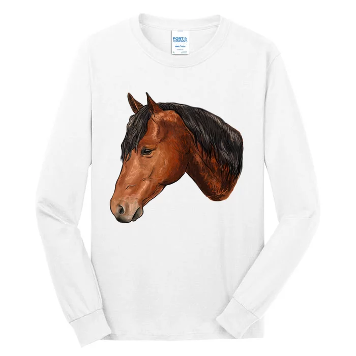 Cute Horse Head Tall Long Sleeve T-Shirt