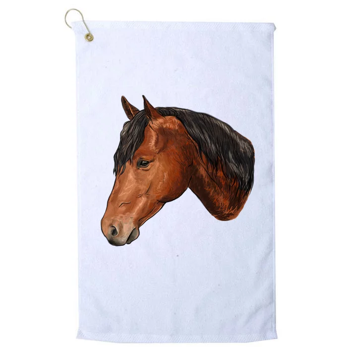 Cute Horse Head Platinum Collection Golf Towel