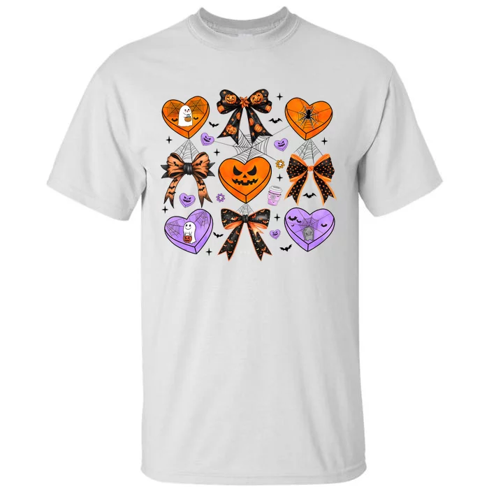 Candy Hearts Halloween Pumpkin Spooky Tall T-Shirt