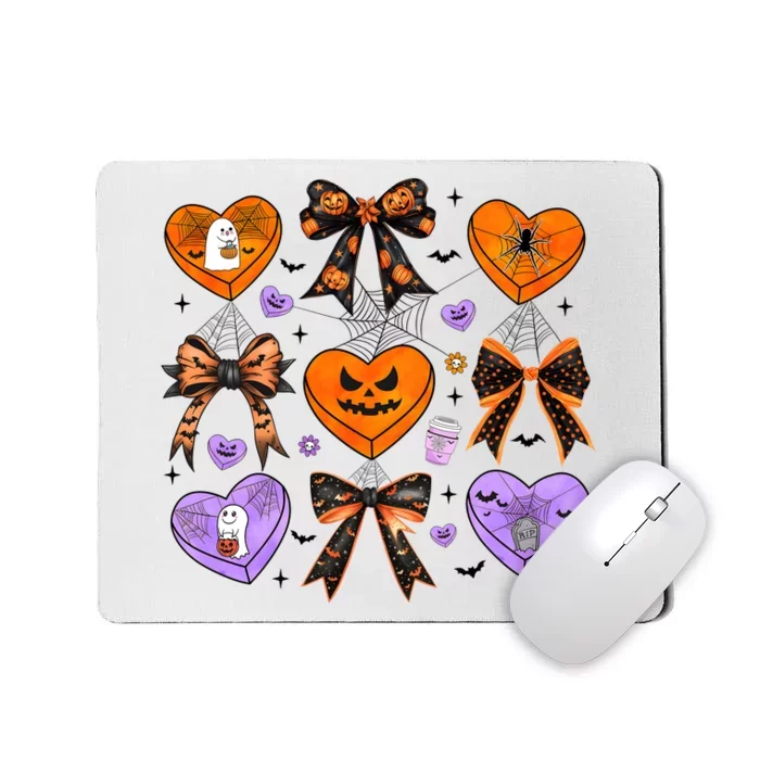 Candy Hearts Halloween Pumpkin Spooky Mousepad