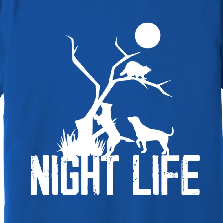 Coon Hound Hunting Night Life Hunting Dog Coon Hunting Gift Premium T-Shirt