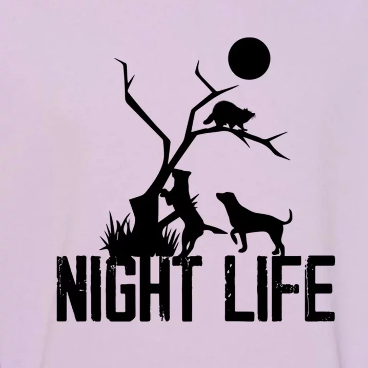 Coon Hound Hunting Night Life Hunting Dog Coon Hunting Gift Garment-Dyed Sweatshirt