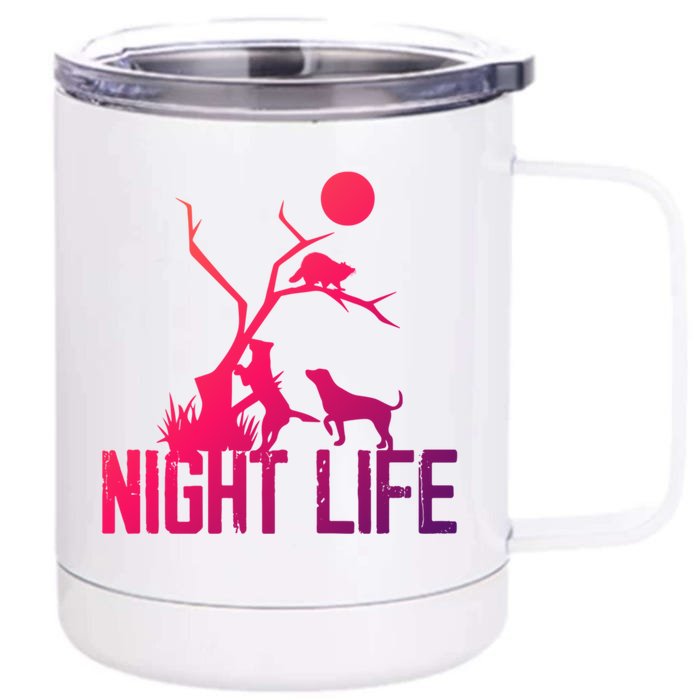 Coon Hound Hunting Night Life Hunting Dog Coon Hunting Gift Front & Back 12oz Stainless Steel Tumbler Cup