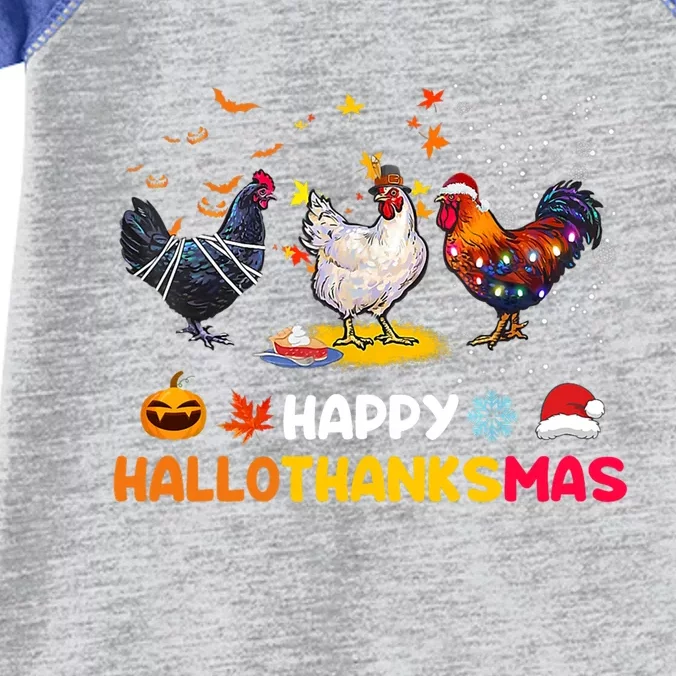 Chicken Halloween Happy Hallothanksmas Autumn Thanksgiving Gift Infant Baby Jersey Bodysuit