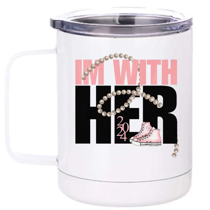 Cute Her Hype Crew Premium Front & Back 12oz Stainless Steel Tumbler Cup