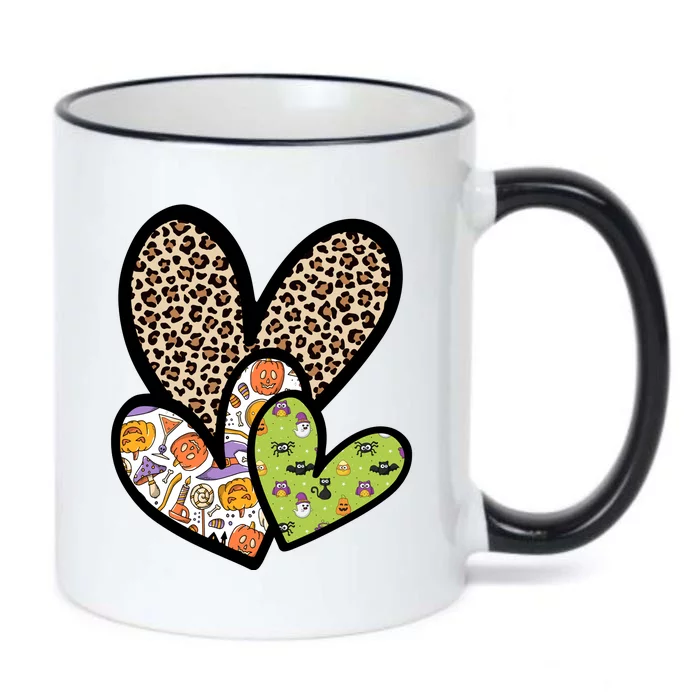 Cute Halloween Hearts Festive Black Color Changing Mug