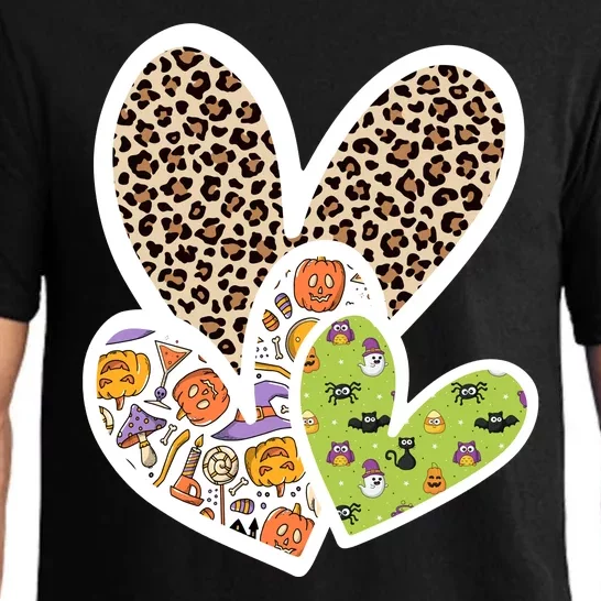 Cute Halloween Hearts Festive Pajama Set