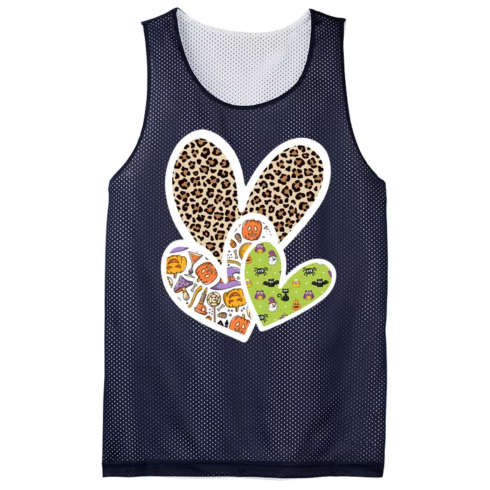 Cute Halloween Hearts Festive Mesh Reversible Basketball Jersey Tank