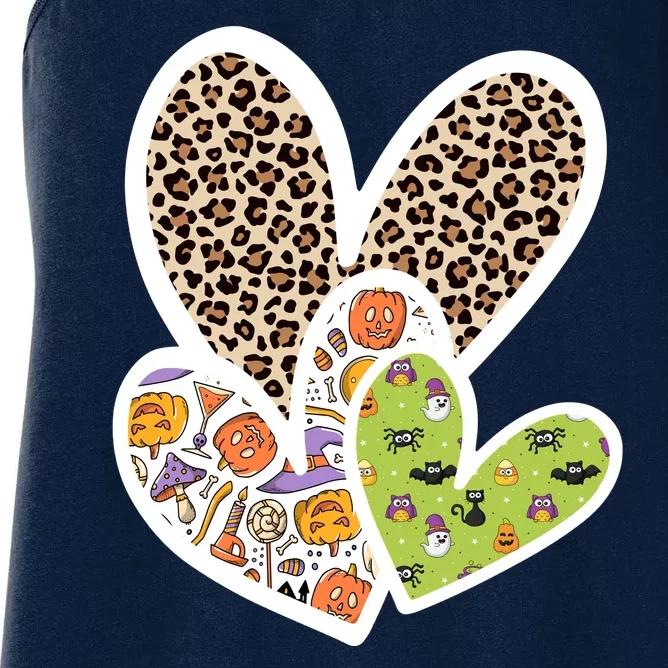 Cute Halloween Hearts Festive Women's Racerback Tank