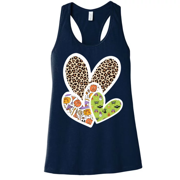 Cute Halloween Hearts Festive Women's Racerback Tank