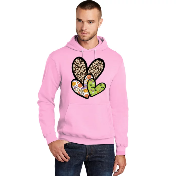 Cute Halloween Hearts Festive Hoodie