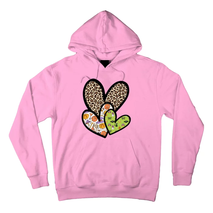 Cute Halloween Hearts Festive Hoodie