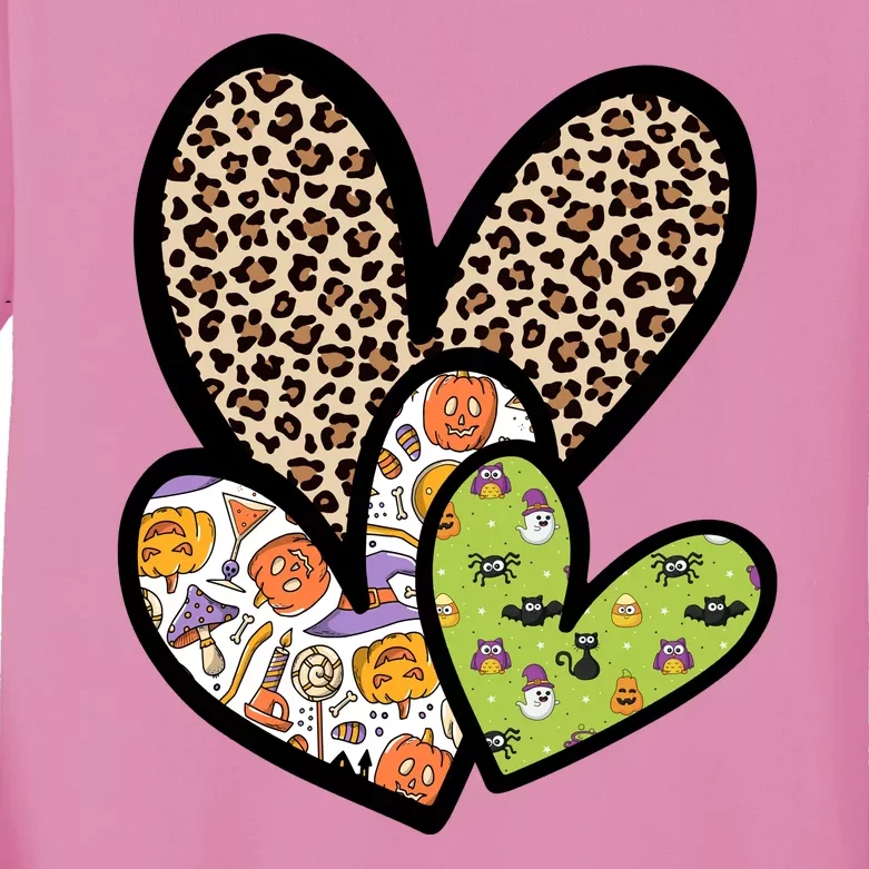 Cute Halloween Hearts Festive Kids Long Sleeve Shirt