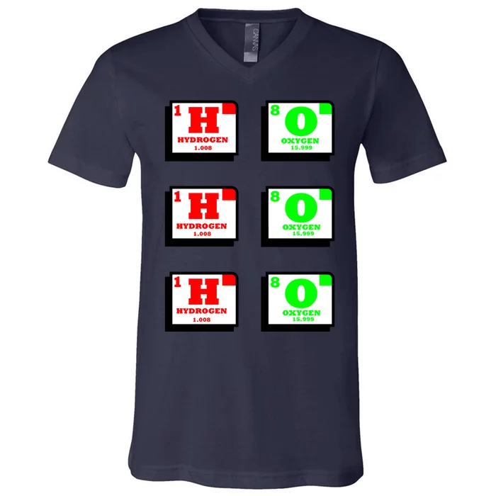 Christmas Ho Ho Ho Funny For Science Teacher V-Neck T-Shirt