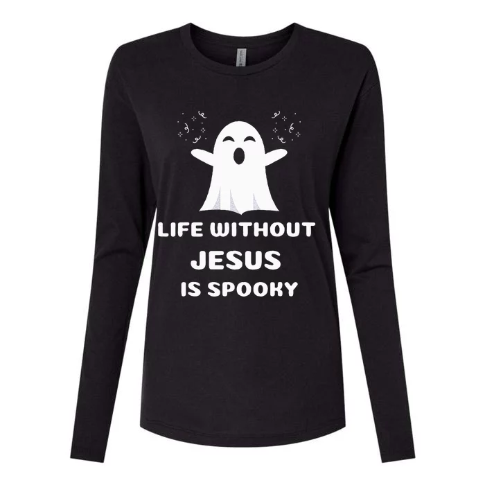 Christian Halloween Humor Church Trick Truck Or Treat Saying Womens Cotton Relaxed Long Sleeve T-Shirt